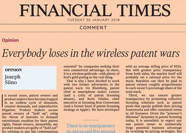 Financial Times: Everybody Loses In The Wireless Patent Wars